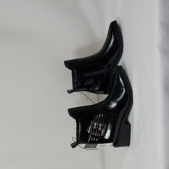 wild fable Shoes - wild fable Woman's Giovanna Buckle Western Ankle Boots Memory Foam ~ Black